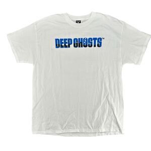 Vintage Y2K Naval Nautical White T-Shirt New Jersey Deep Ghosts XL Ships